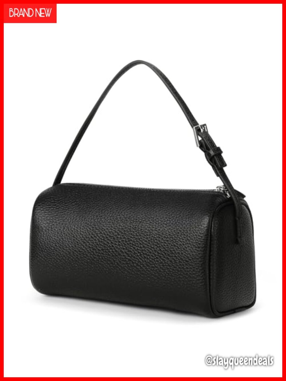 Vegan Leather Mini Barrel Purse Crossbody Hobo Adjustable Strap